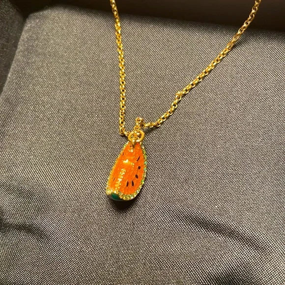 Juicy Couture Gold-Tone Watermelon Charm Necklace 🍉 - Picture 3 of 8